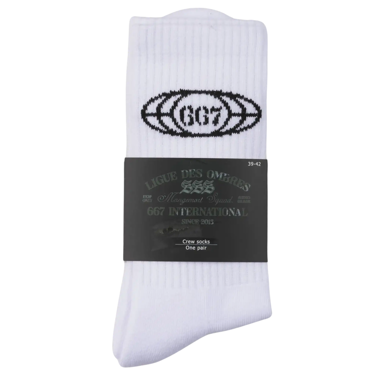 Chaussettes "667 MANGEMORT SQUAD" Blanches - 667 EKIP