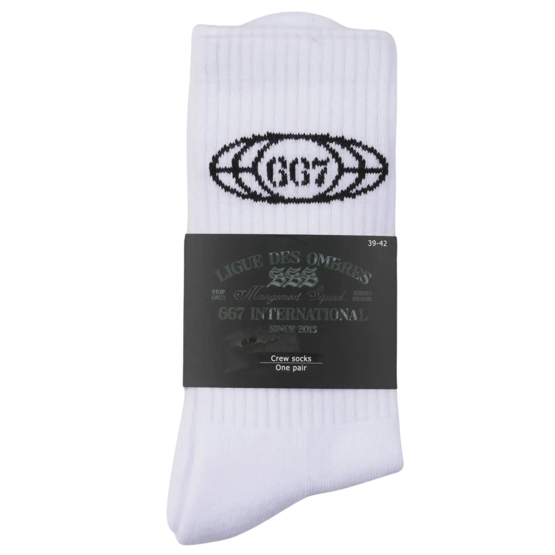 Chaussettes &quot;667 MANGEMORT SQUAD&quot; Blanches - 667 EKIP