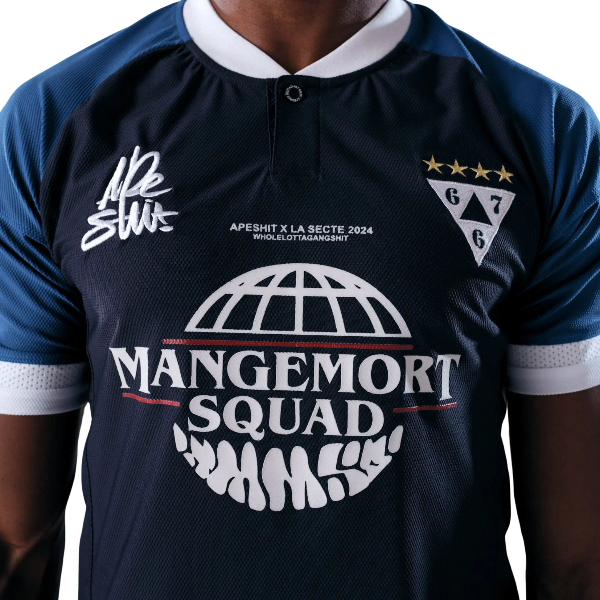 Maillot &quot;667 X APESHIT&quot; 2024 Bleu - 667 EKIP