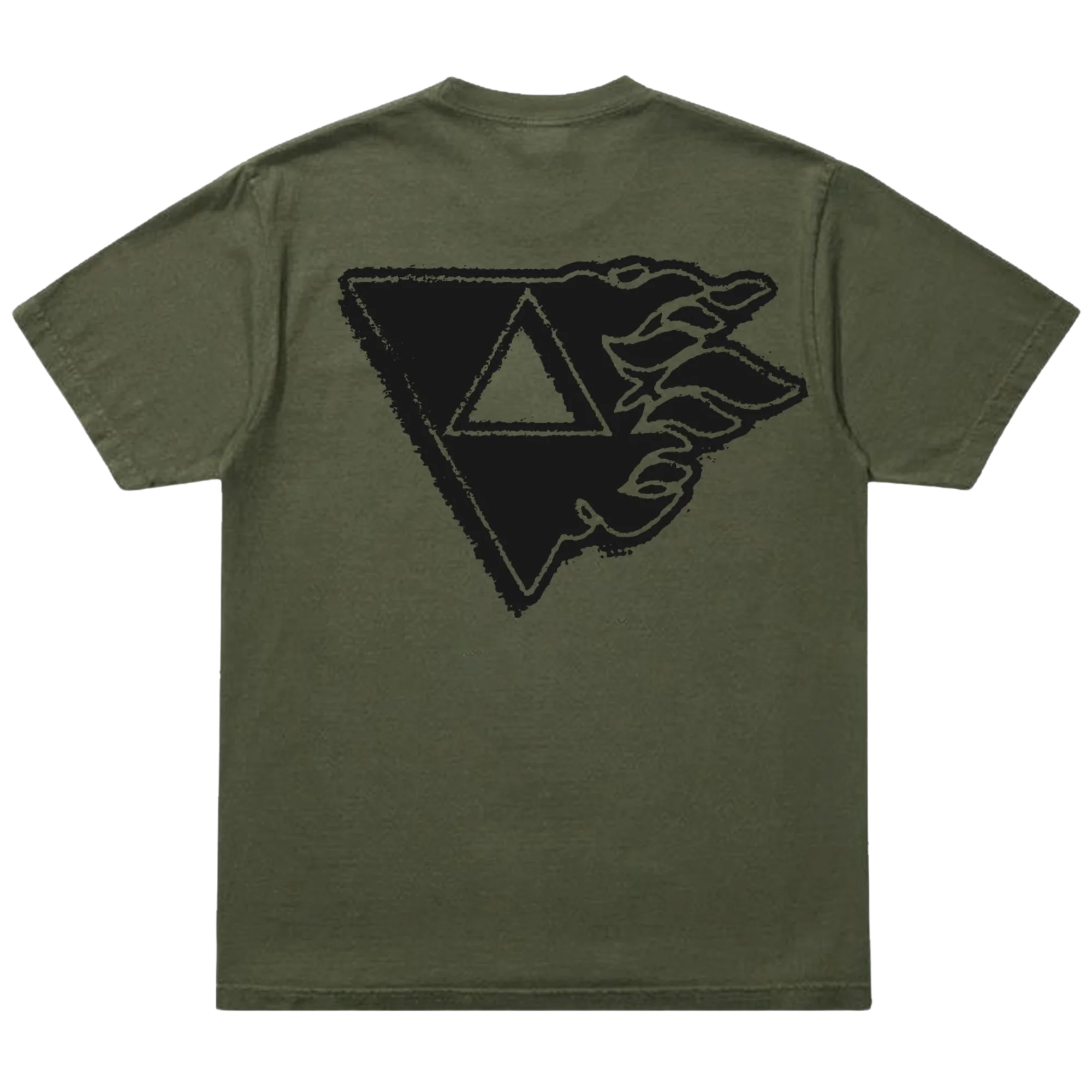 T shirt 667 Flammes kaki