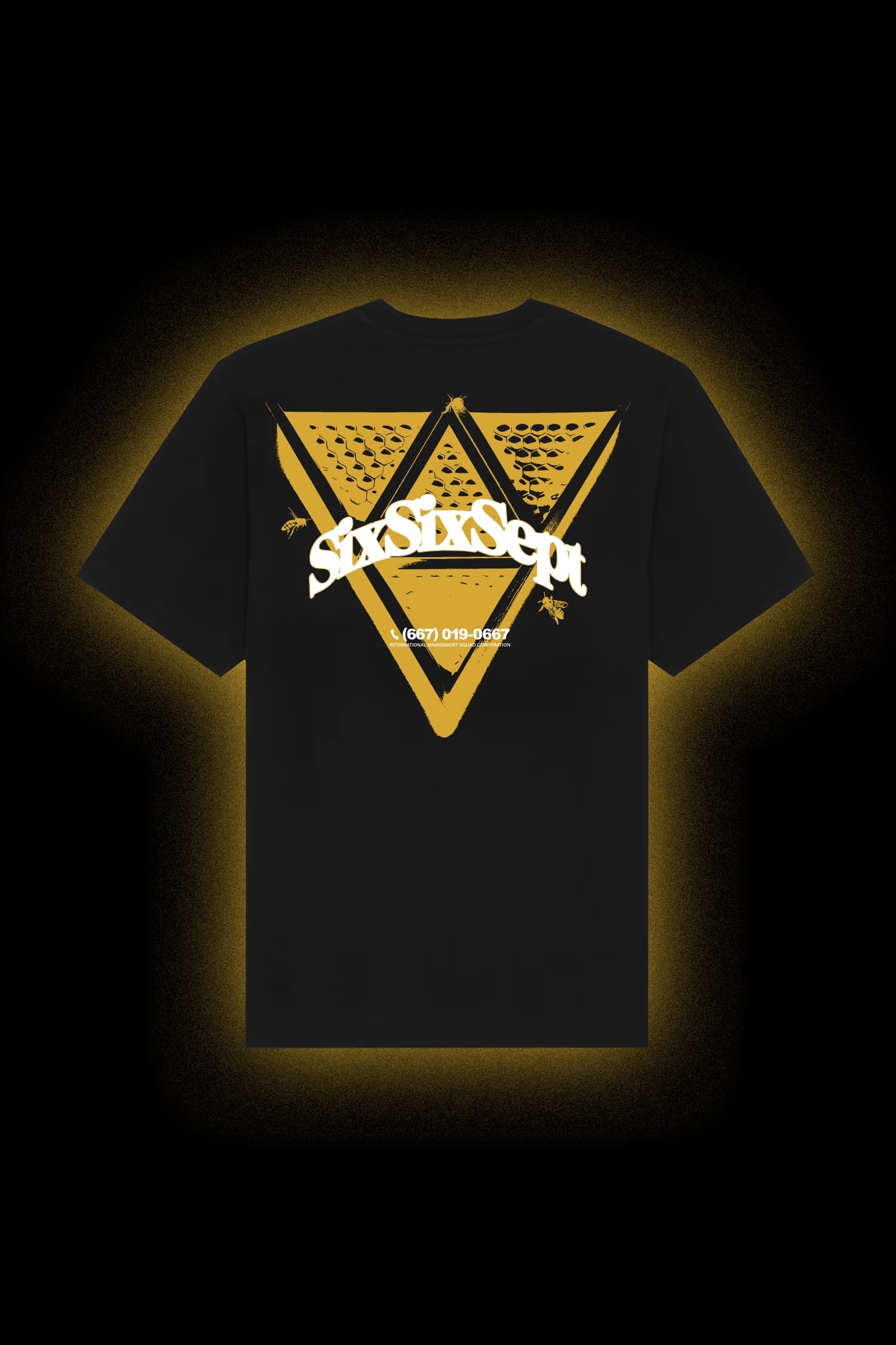 T-shirt « HONEY Noir/Miel »