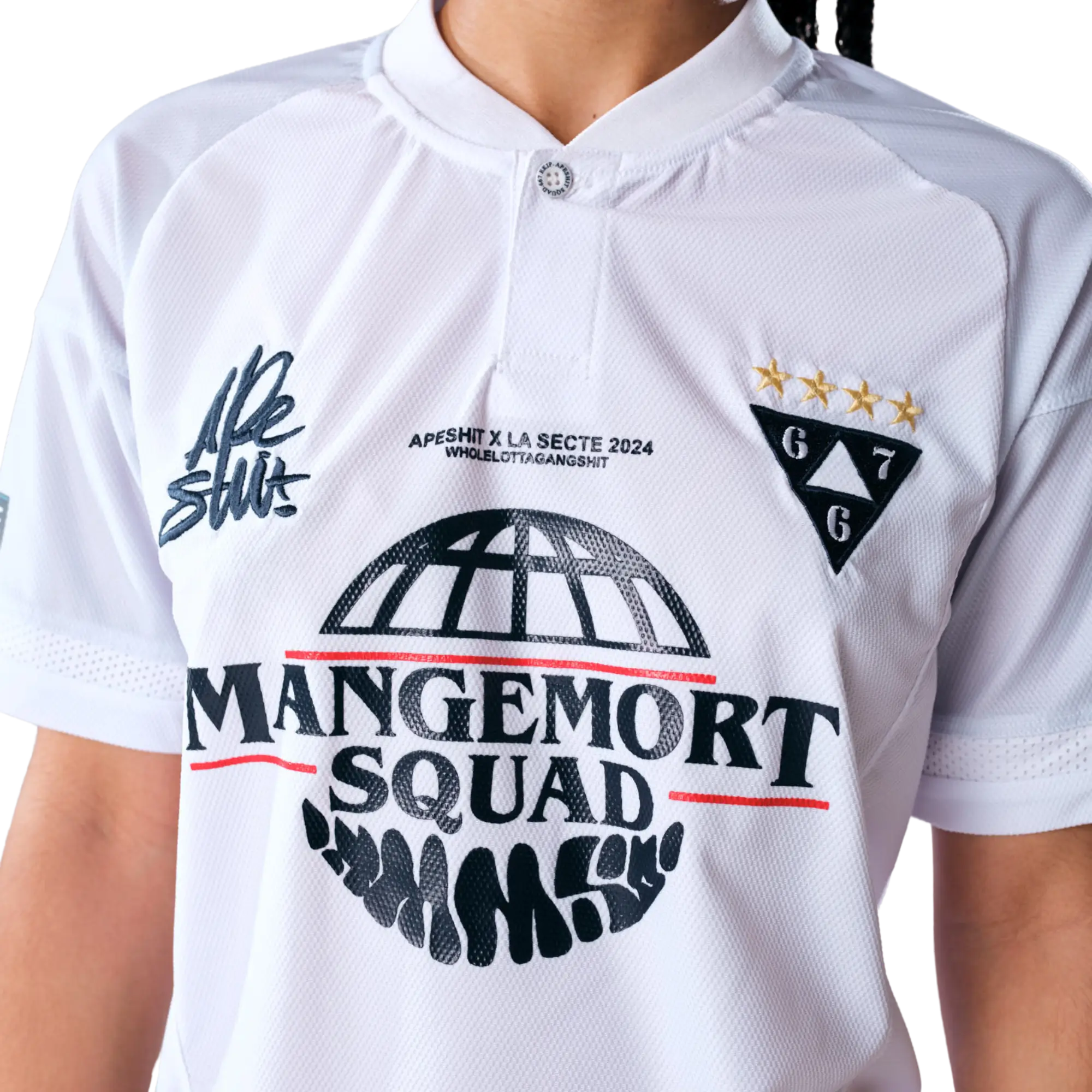 Maillot &quot;667 X APESHIT&quot; 2024 Blanc - 667 EKIP