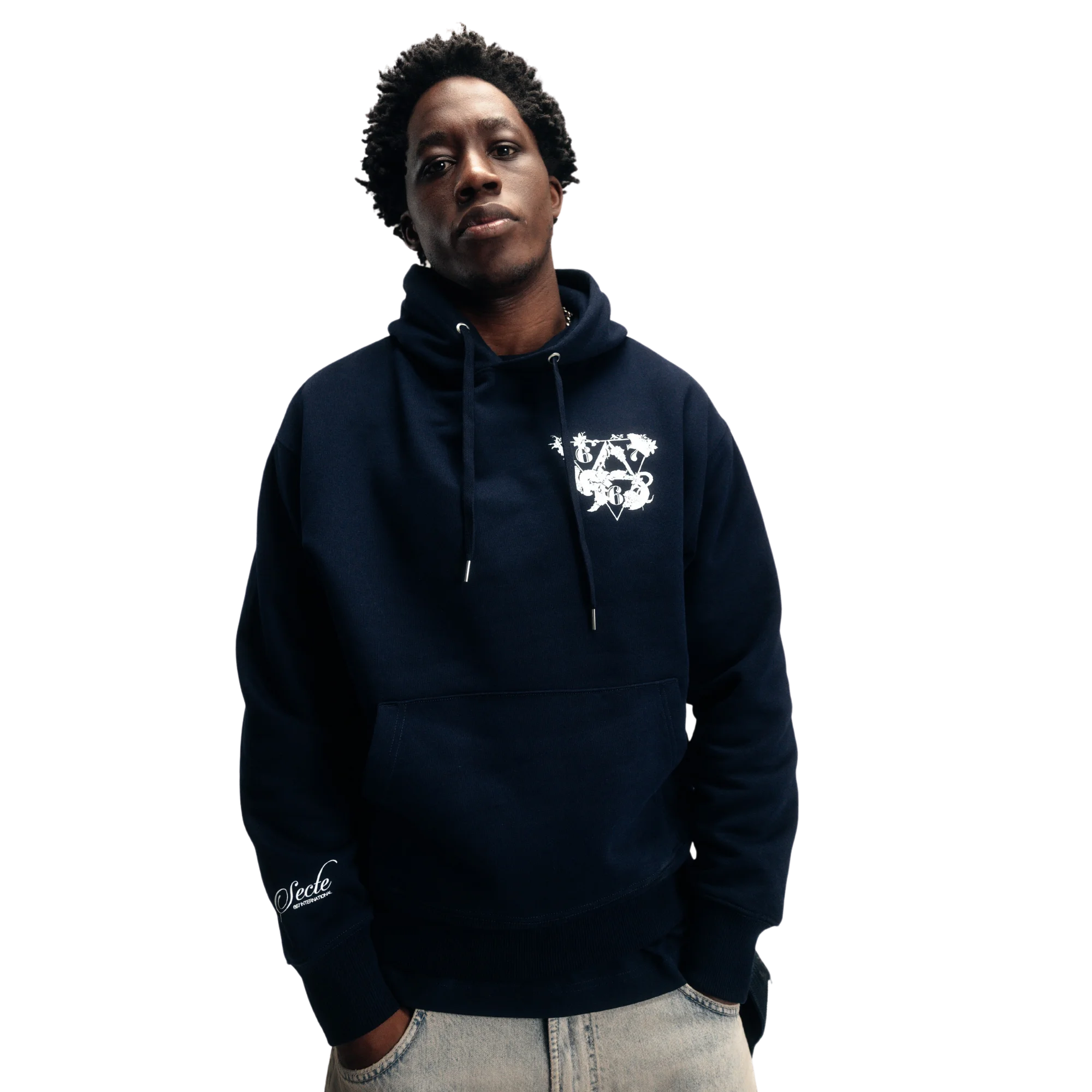 Hoodie "FLEURS" Bleu - 667 EKIP