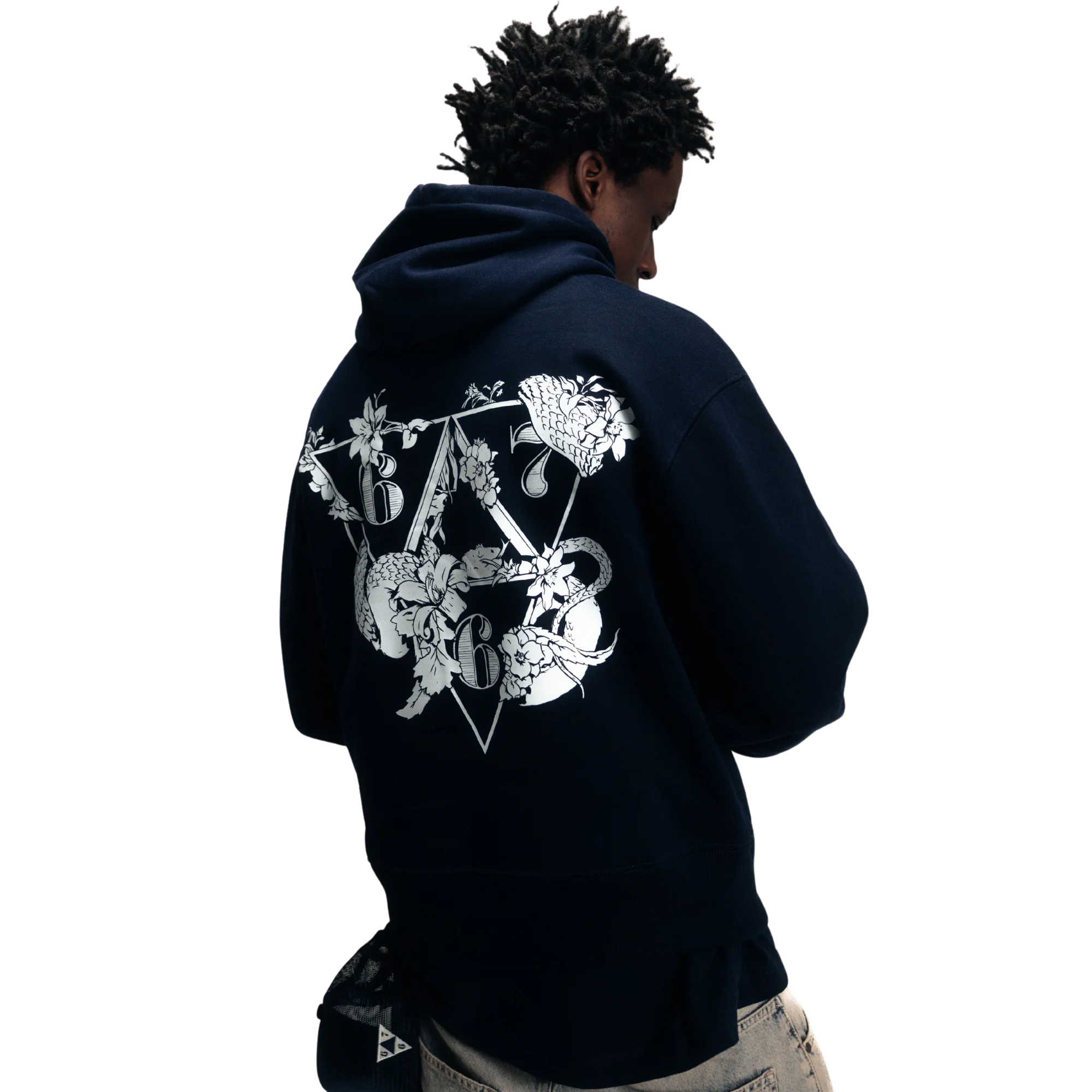 Hoodie "FLEURS" Bleu - 667 EKIP