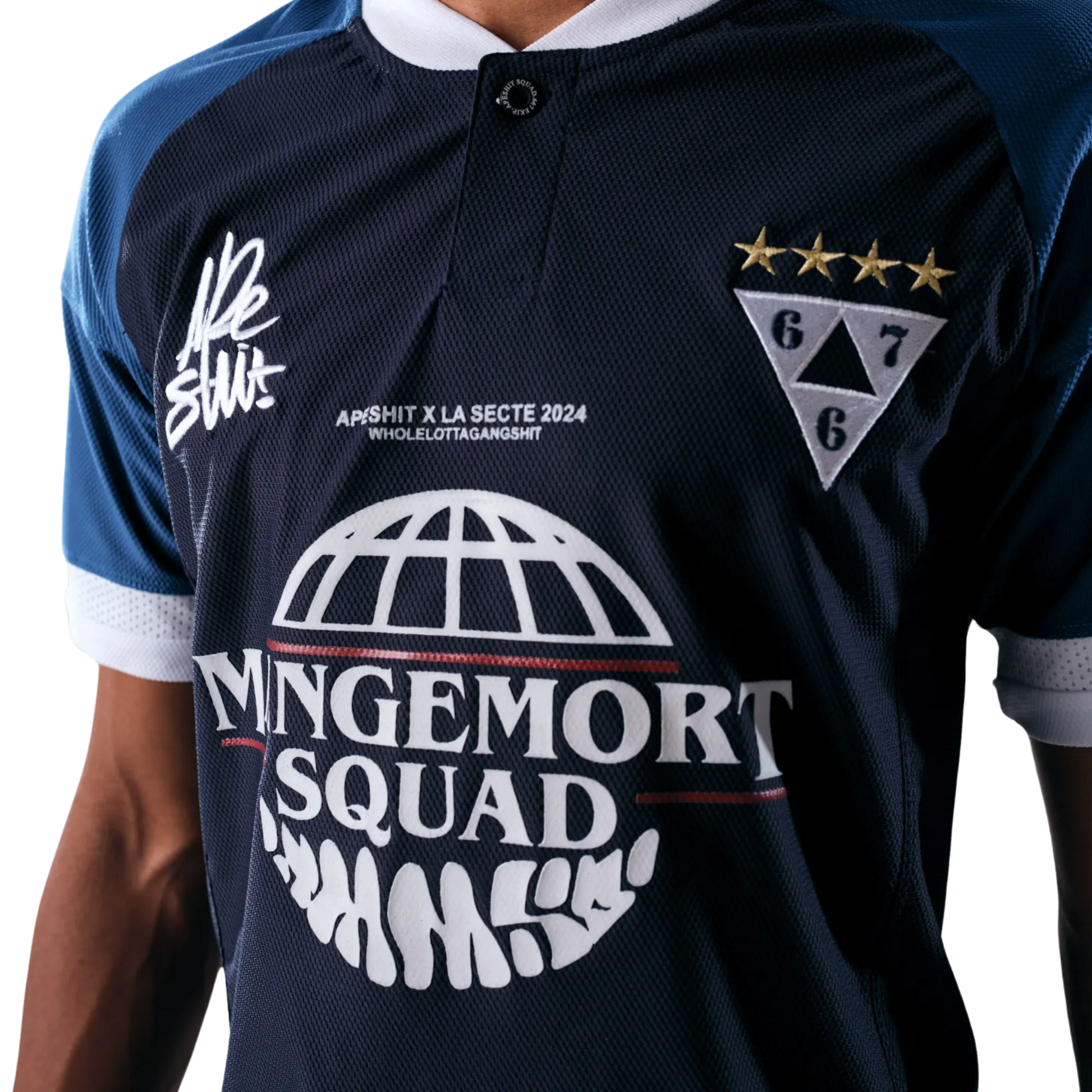 Maillot &quot;667 X APESHIT&quot; 2024 Bleu - 667 EKIP