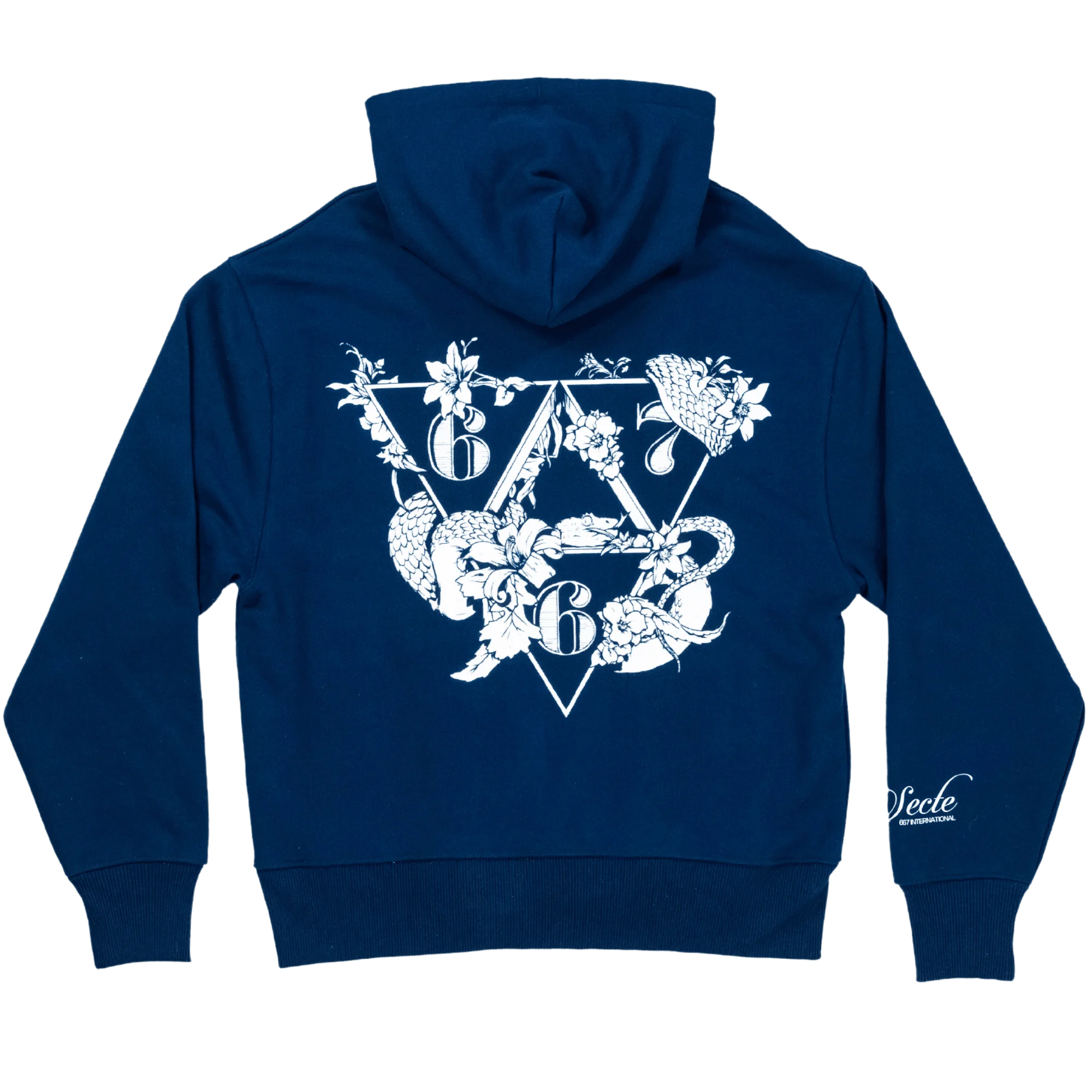 Hoodie "FLEURS" Bleu - 667 EKIP