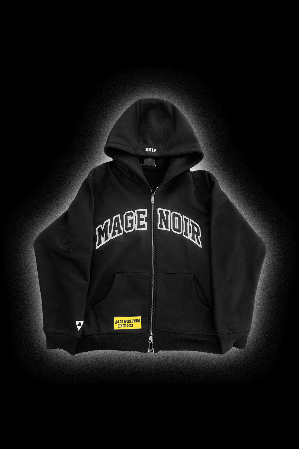 Hoodie Zip "Mage Noir"