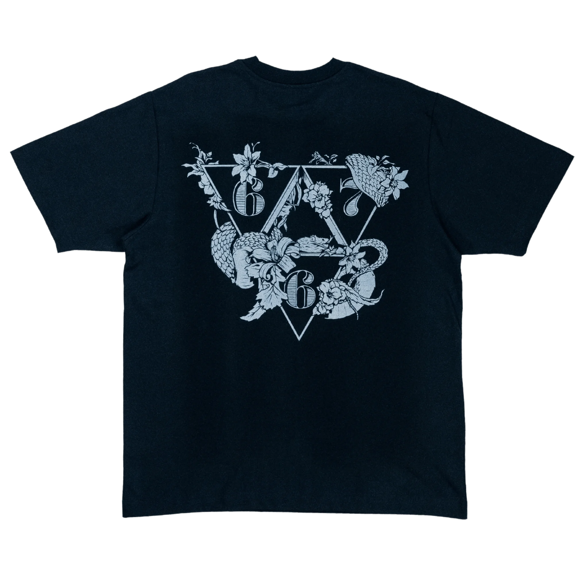 T-Shirt "FLEURS" Noir - 667 EKIP